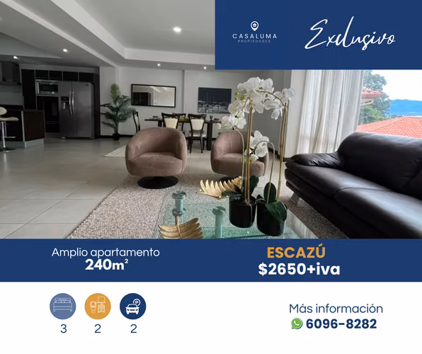 EXCLUSIVO Y AMPLIO APARTAMENTO