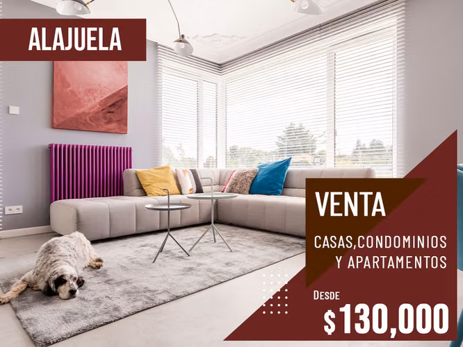 VENTA DE CASAS, APARTAMENTOS Y CONDOMINIOS EN: ALAJUELA