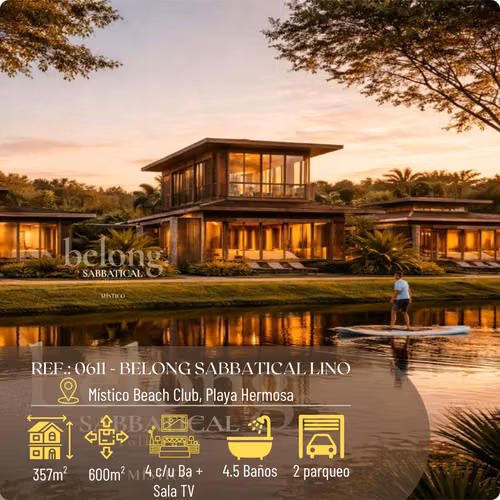 Casa Lino 357m² en Místico Playa Hermosa | 4 Hab + Sala TV | $750,000 - Imagen 18
