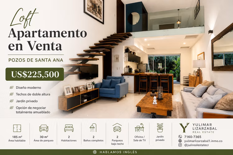  Apartamento Tipo Loft en Venta | Pozos de Santa Ana
