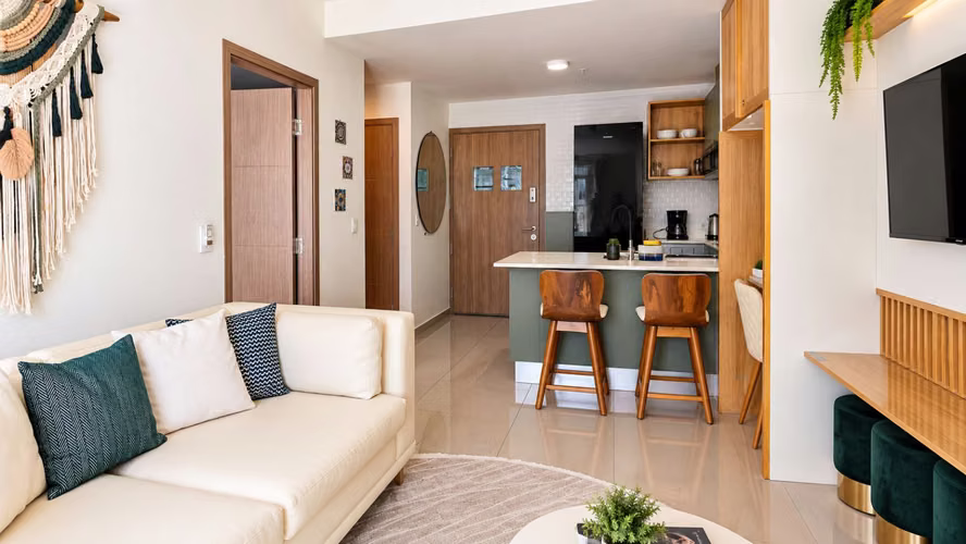 Venta de apartamento en piso #12, Full Amueblado, Tibas, Condominio Bambú Rivera