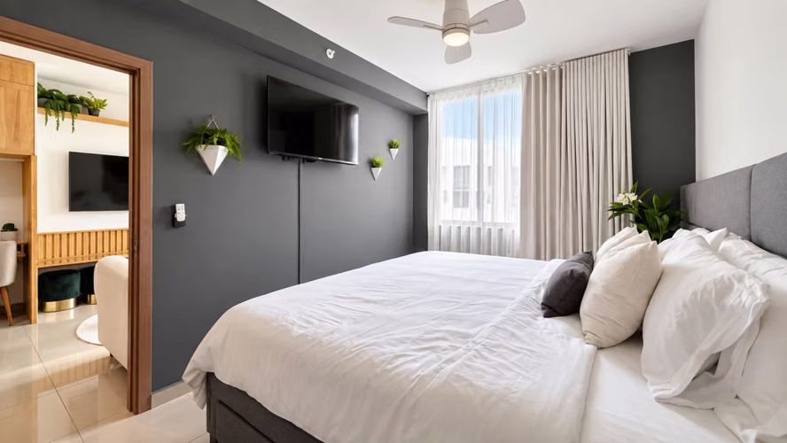 Venta de apartamento en piso #12, Full Amueblado, Tibas, Condominio Bambú Rivera