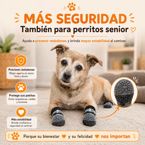 6 medias ropa antideslizantes para perro - Imagen 6