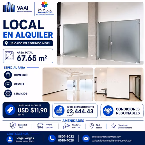 COMMERCIAL PLACE FOR RENT - SMALL CENTER AREA