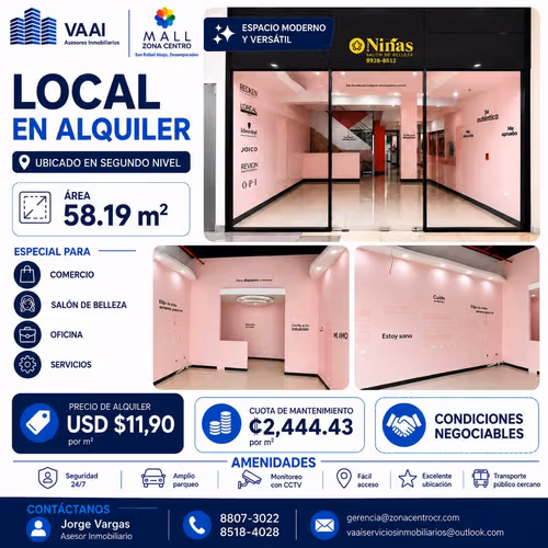 COMMERCIAL PLACE FOR RENT - SMALL CENTER AREA
