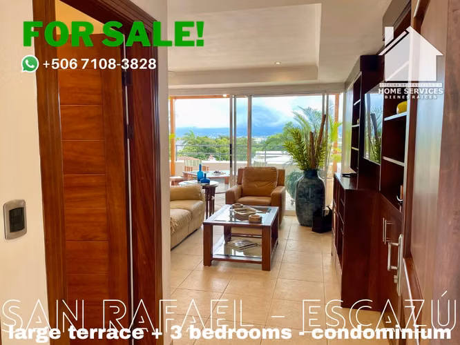 VENDO! 3 Dormitorios, 75 m2 de Terraza y Vistas – San Rafael Escazú.