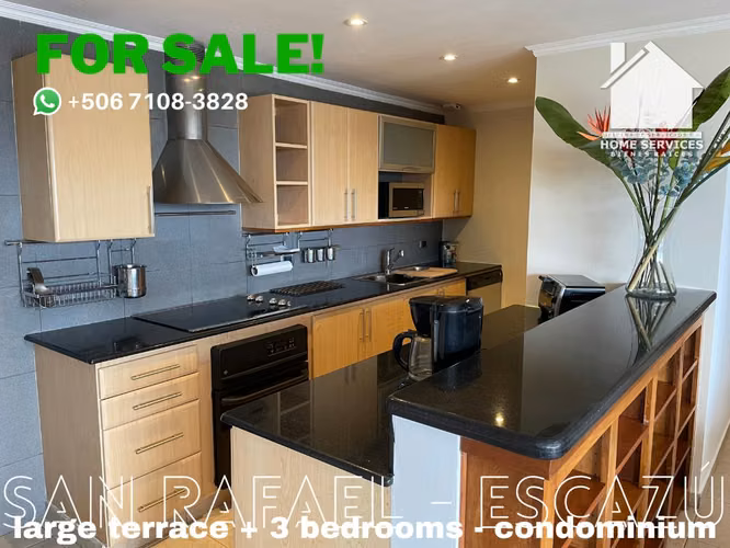 VENDO! 3 Dormitorios, 75 m2 de Terraza y Vistas – San Rafael Escazú.