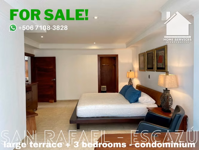 VENDO! 3 Dormitorios, 75 m2 de Terraza y Vistas – San Rafael Escazú.