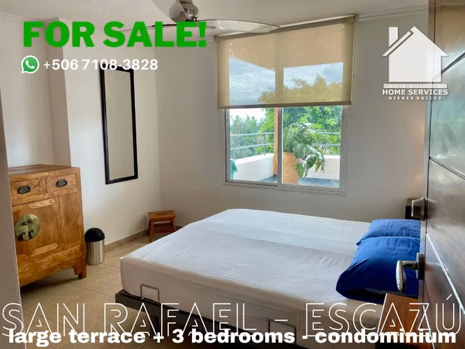 VENDO! 3 Dormitorios, 75 m2 de Terraza y Vistas – San Rafael Escazú.