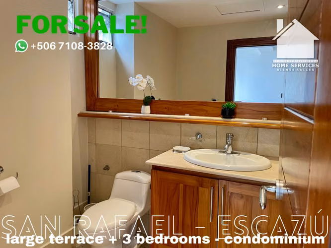 VENDO! 3 Dormitorios, 75 m2 de Terraza y Vistas – San Rafael Escazú.