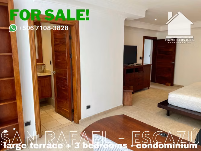 VENDO! 3 Dormitorios, 75 m2 de Terraza y Vistas – San Rafael Escazú.