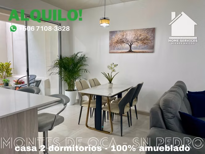 ALQUILO! 2 Dormitorios, 100% Amueblado – Sabanilla Montes de Oca.