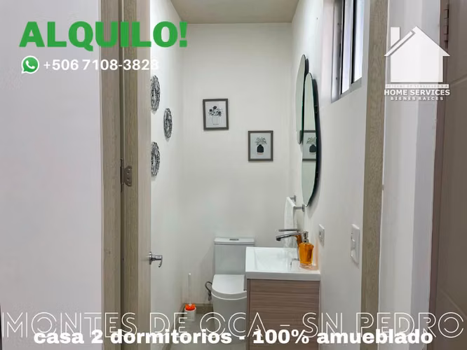 ALQUILO! 2 Dormitorios, 100% Amueblado – Sabanilla Montes de Oca.
