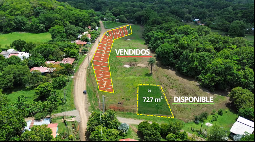 Venta de lote 717m2 a 15 minutos de Playa Potrero. Tempate Guanacaste -04 - Imagen 2