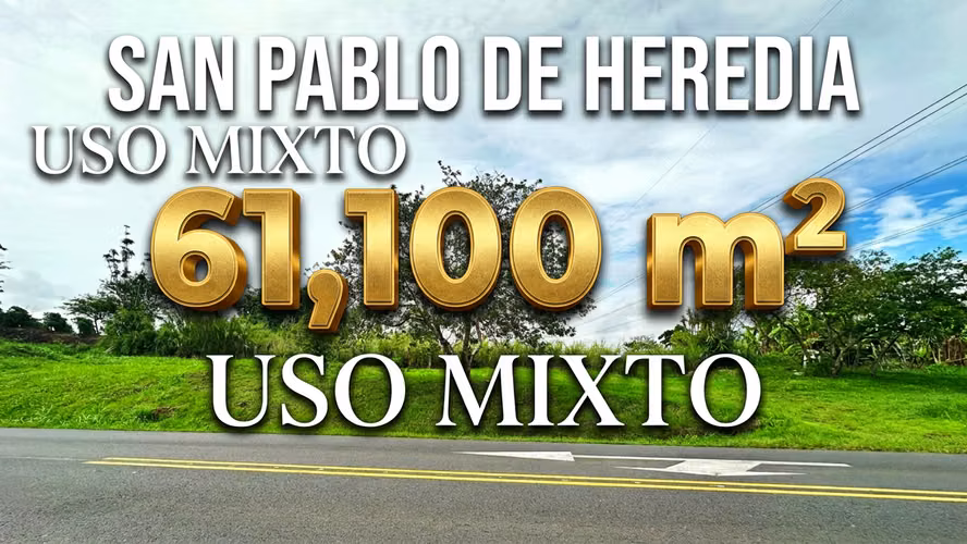 Land for Sale in Heredia – Six Point Eleven Hectares for Mixed Use Masterplan Development