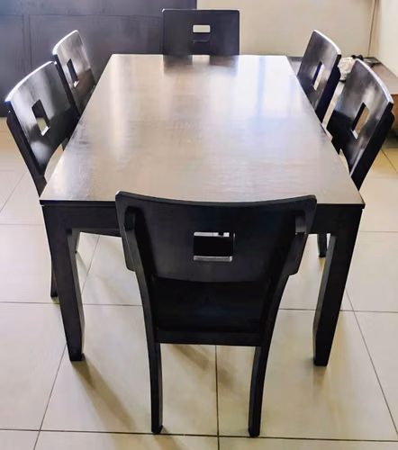 Juego de comedor de madera para 6 personas - Imagen 4