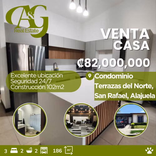 Venta casa Condominio Terrazas del Norte, San Rafael de Alajuela VAG137