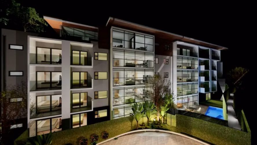 Modern 2-Bed Escazú Apartment with Pool and City Views.