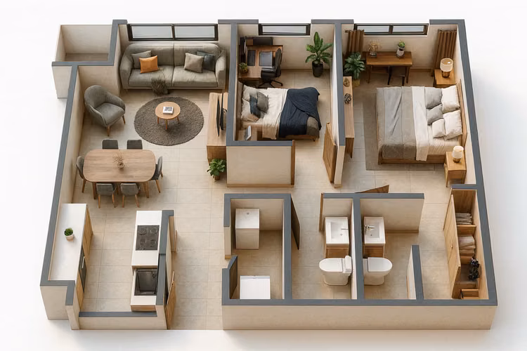 Apartamento nuevo de 2 habitaciones en venta en Tibás, San José - Imagen 9
