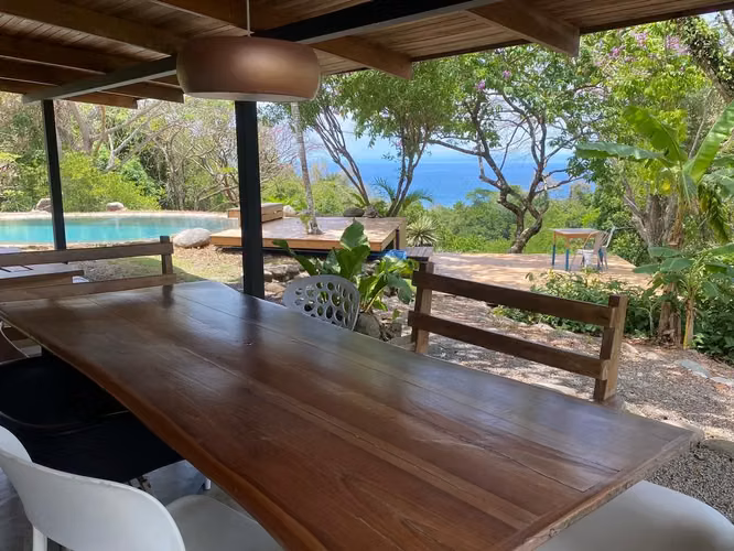 Increíble propiedad con vista al mar y potencial de desarrollo excepcional, casa estilo boho, cabaña rústica y piscina en Delicias, cerca de Montezuma. - Imagen 9