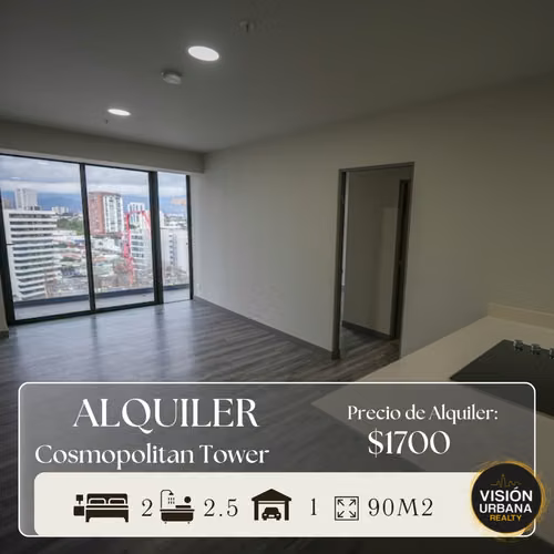 2-bedroom apartment with appliances in Cosmopolitan Tower