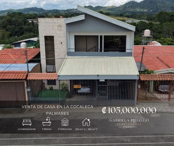  Casa en venta | La Cocaleca, Palmares | 105.000.000