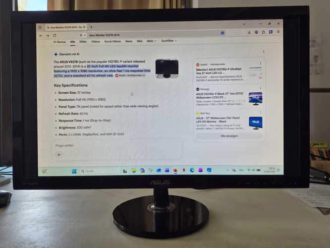 Asus VS278 27" computer monitor - Imagen 1