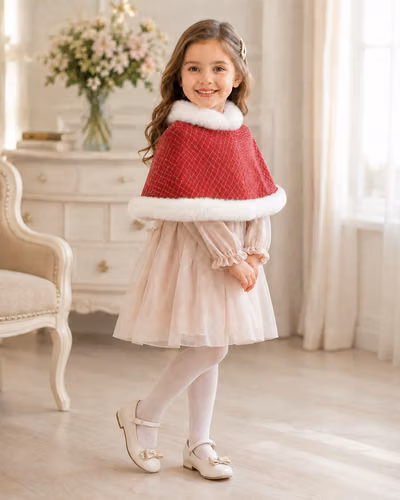 Poncho infantil princesa