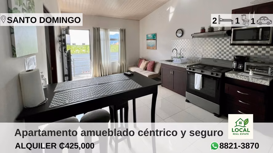 Apartamento AMUEBLADO dos dormitorios en Santo Domingo