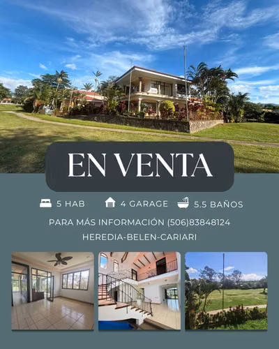 Vendo en Alturas de Cariari casa con vista al golf