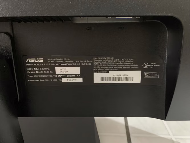 ASUS VA27EHE 27” Full HD IPS 75Hz – Excelente estado - Imagen 3