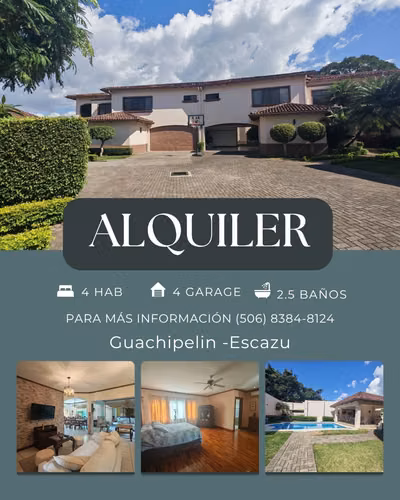 Alquiler de condominio en Guachipelin, tiene cuarto en 1 nivel