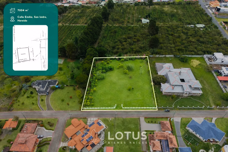 Lote plano de 7.000 m² en Residencial Las Gemas, San Isidro de Heredia, Cód. AJ046 - Imagen 5