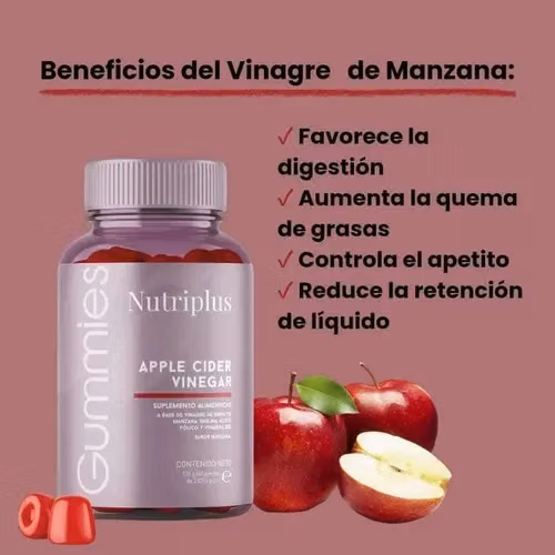 suplementos alimenticios Gomitas Vinagre de Manzana Nutriplus Farmasi - Digestión y Metabolismo (Envío Nacional) - Imagen 3