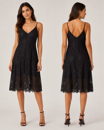 Vestido negro tipo coctel