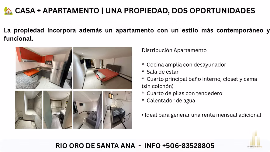 Casa con Apartamento - Rio Oro de Santa Ana - Semi amueblada!!! - Imagen 6