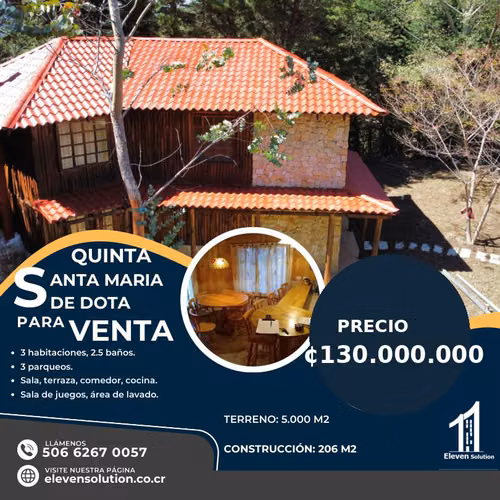 Venta de Quinta en Jardín de Dota. - Imagen 1