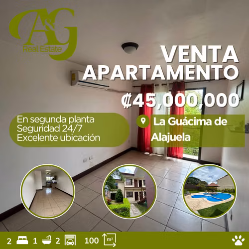 Venta Apartamento Condominio Boulevard Los Malinches, La Guácima de Alajuela. VA448