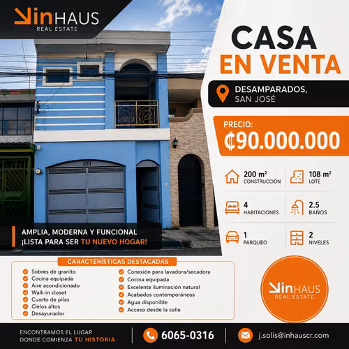 Venta de casa en Desamparados.AS