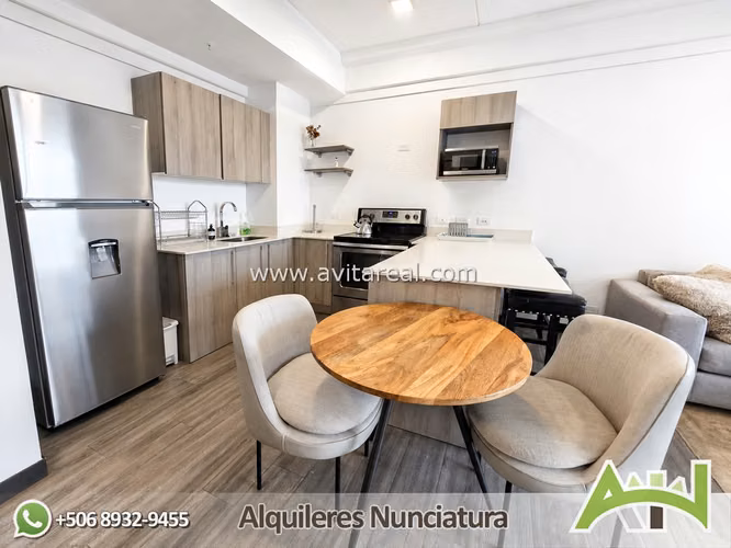 Apartamento amueblado de 1 habitacion en QBO