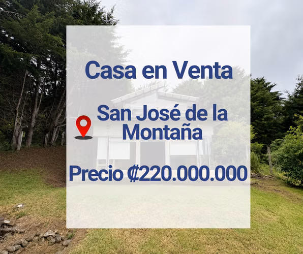 Casa con Amplio Terreno en San José de la Montaña.