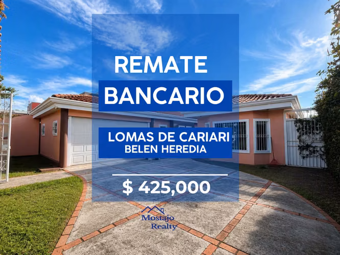 Venta de casa, una planta, Residencial Lomas de Cariari, Belen Heredia, Remate - Imagen 1