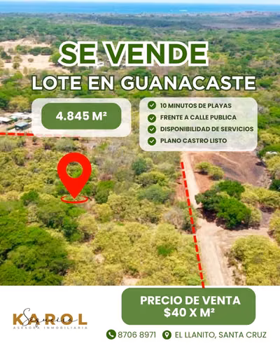 Lotes en venta cerca de Tamarindo – Guanacaste