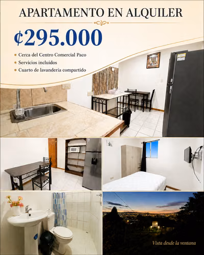 Estudios y Apartamentos en Alquiler, Cerca del Centro Comercial Paco, San Rafael de Escazú