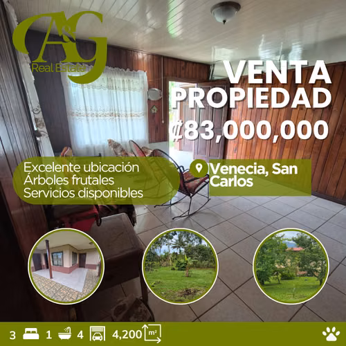 Venta Propiedad+Casa Venecia de San Carlos. VAG139