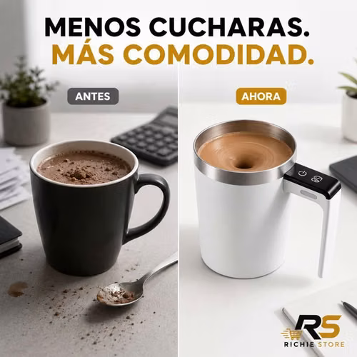 Taza Mezcladora Automática Recargable 400 ml con Pantalla de Temperatura - Imagen 6