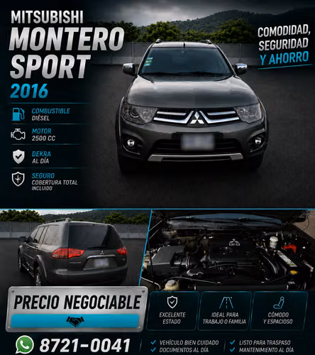 Mitsubishi Montero Sport 2016 4x2 Diésel