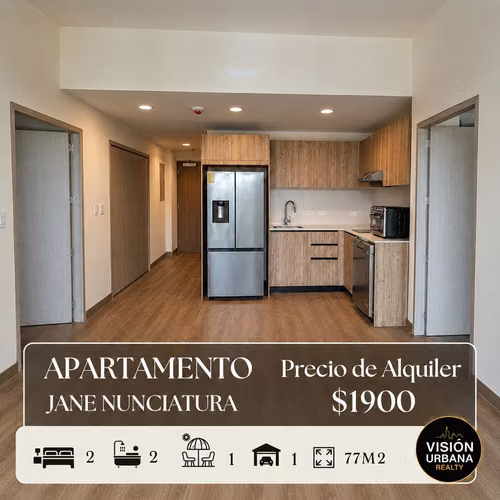 Apartamento de 2 Habitaciones para Estrenar en Torre JANE, Rohrmoser