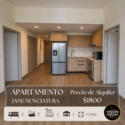 Apartamento de 2 Habitaciones para Estrenar en Torre JANE, Rohrmoser