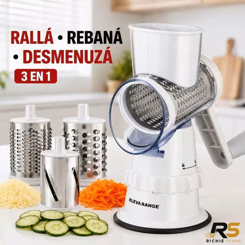 Rallador Cortador Rebanador Manual 3 en 1 Sumo Slicer